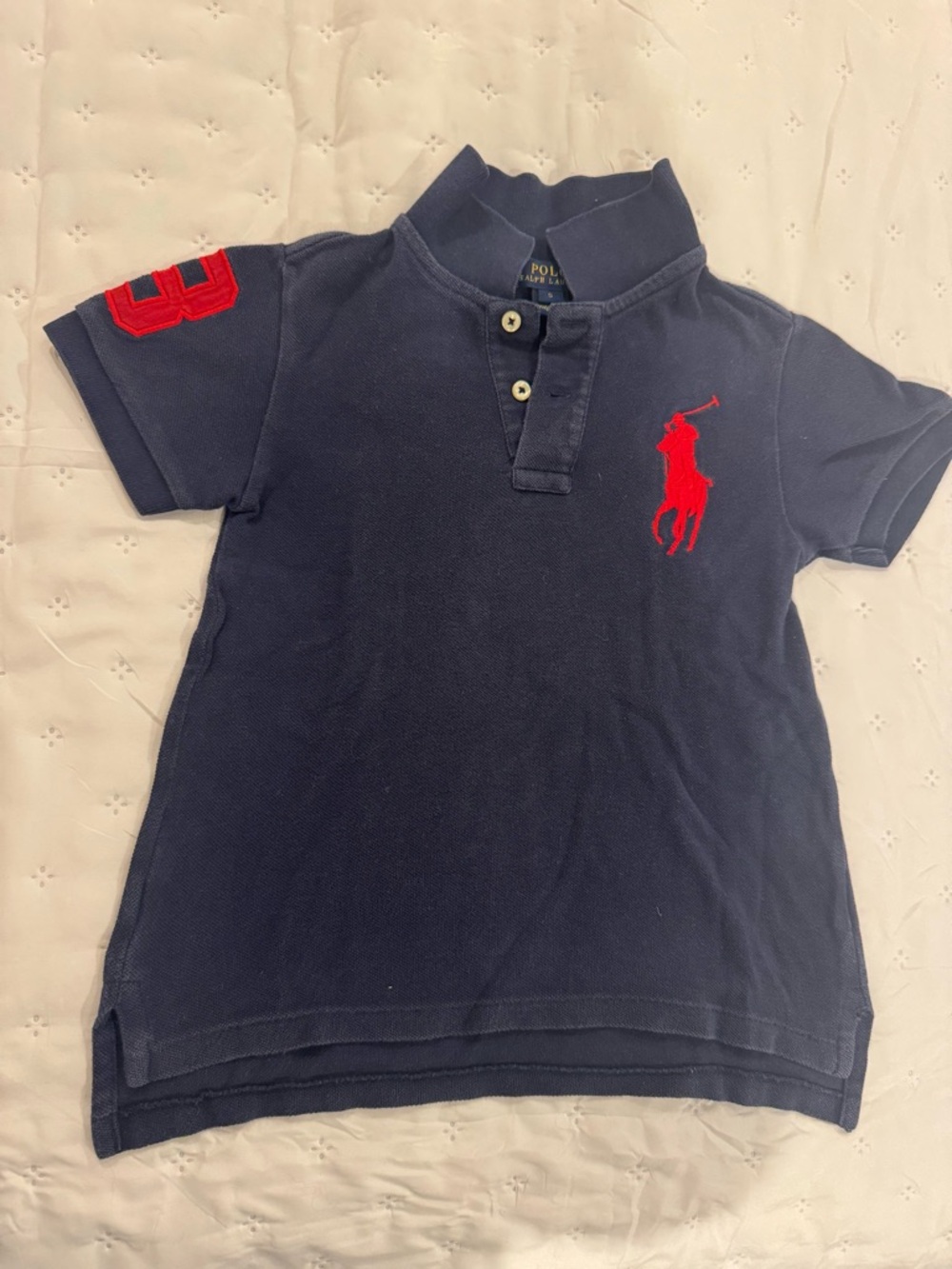 Polo by Ralph Lauren Navy Polo with Red Pony Logo